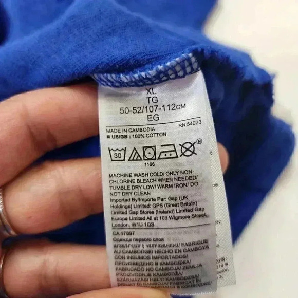 Banana Republic Heritage Collection Blue Textured Long Sleeve Polo Men's XL - Picture 7 of 9